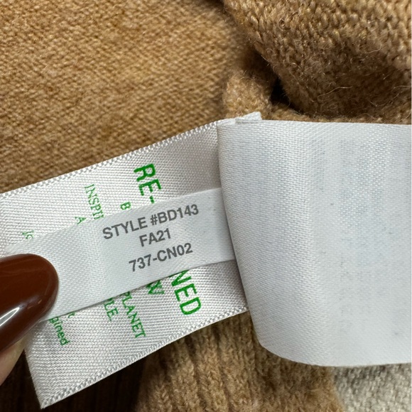 JCREW Wool Alpaca Camel Brown Supersoft Yarn Turtleneck Sweater L - Picture 7 of 8